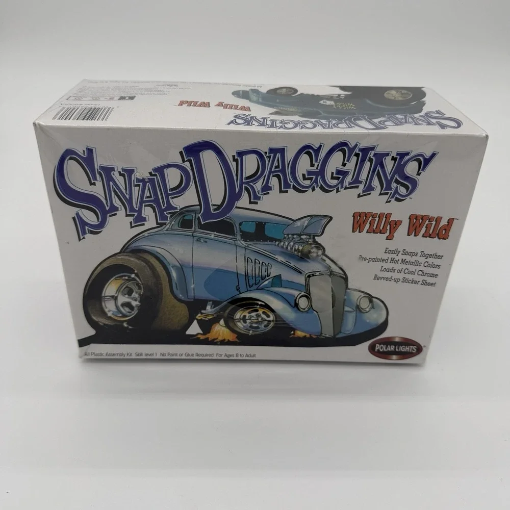 Vintage Snap Draggins Willy Fast Model Kit Polar Lights Willys New Sealed #6001A